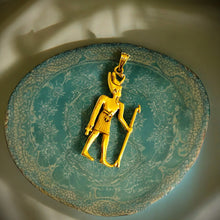 Load image into Gallery viewer, Gold God Amun Egyptian Pendant Necklace