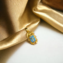 Load image into Gallery viewer, Dainty Opal Scarab Gold Pendant Necklace