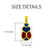 Load image into Gallery viewer, Colorful Dainty Scarab Gold Pendant Necklace