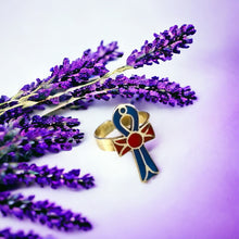 Load image into Gallery viewer, Gold Key Of Life Ankh Ring