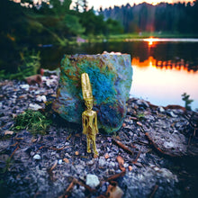 Load image into Gallery viewer, God Amun Statue Gold Pendant Necklace