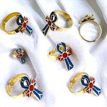 Load image into Gallery viewer, Gold Key Of Life Ankh Ring