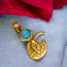 Load image into Gallery viewer, Opal God Thoth Gold Pendant