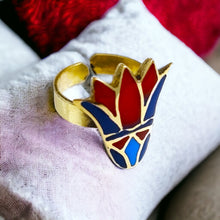 Load image into Gallery viewer, Gold Lotus Flower Ring