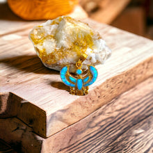 Load image into Gallery viewer, Dainty Opal Horus Amulet Gold Pendant Necklace