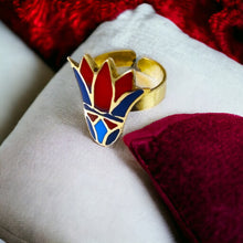 Load image into Gallery viewer, Gold Lotus Flower Ring