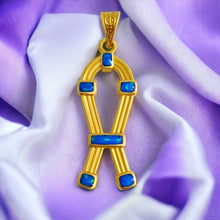 Load image into Gallery viewer, SAA Opal Amulet Gold Pendant