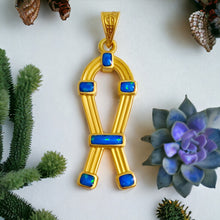 Load image into Gallery viewer, SAA Opal Amulet Gold Pendant