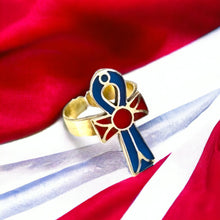 Load image into Gallery viewer, Gold Key Of Life Ankh Ring