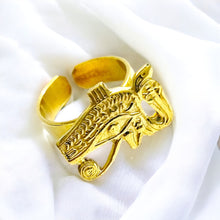 Load image into Gallery viewer, Gold Wadjet Eye Ring