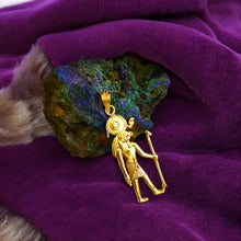 Load image into Gallery viewer, Gold God Ra Pendant Necklace