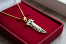 Load image into Gallery viewer, Gold Eye of Horus Necklace, Mother of Pearl Egyptian Pendant