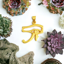 Load image into Gallery viewer, Gold Eye Of Horus Pendant
