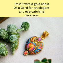 Load image into Gallery viewer, Dainty Scarab Gold Pendant Necklace