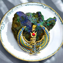 Load image into Gallery viewer, Winged Isis Gold Pendant Necklace