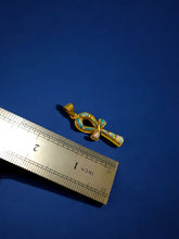 Load image into Gallery viewer, Opal Key of Life Ankh Gold Pendant Necklace