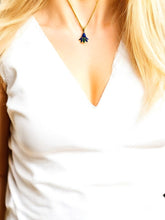 Load image into Gallery viewer, Colorful Dainty Lotus Flower Gold Pendant Necklace