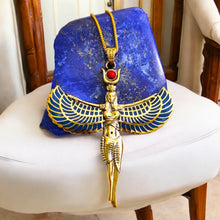 Load image into Gallery viewer, Winged Isis Gold Pendant Necklace
