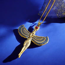 Load image into Gallery viewer, Winged Isis Gold Pendant Necklace