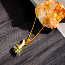 Load image into Gallery viewer, Gold Lotus Flower Pendant Necklace