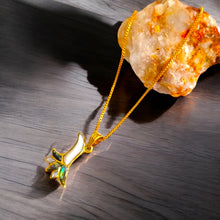 Load image into Gallery viewer, Gold Lotus Flower Pendant Necklace