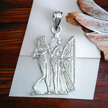 Load image into Gallery viewer, Silver Ancient Egypt's Musicians Pendant Necklace