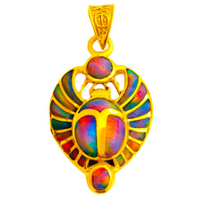Load image into Gallery viewer, Dainty Scarab Gold Pendant Necklace