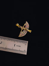 Load image into Gallery viewer, Winged Opal Goddess isis Gold Pendant Necklace