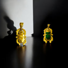 Load image into Gallery viewer, Gold Unique Scarab Pendant Necklace