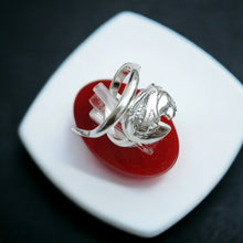 Load image into Gallery viewer, Silver Goddess Sekhmet Adjustable Ring