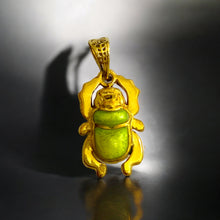 Load image into Gallery viewer, Gold Unique Scarab Pendant Necklace