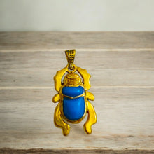 Load image into Gallery viewer, Gold Unique Scarab Pendant Necklace