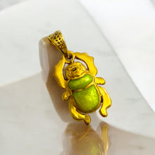 Load image into Gallery viewer, Gold Unique Scarab Pendant Necklace