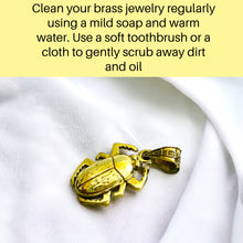 Load image into Gallery viewer, Gold Winged Royal Scarab Pendant Necklace
