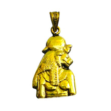 Load image into Gallery viewer, Gold Goddess Sekhmet Pendant Necklace