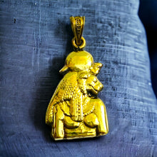 Load image into Gallery viewer, Gold Goddess Sekhmet Pendant Necklace