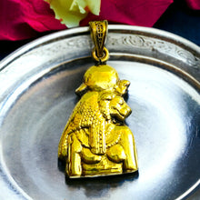 Load image into Gallery viewer, Gold Goddess Sekhmet Pendant Necklace