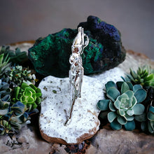 Load image into Gallery viewer, Silver Goddess Sekhmet Pendant Necklace