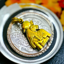 Load image into Gallery viewer, Gold Goddess Sekhmet Pendant Necklace