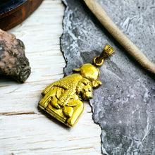 Load image into Gallery viewer, Gold Goddess Sekhmet Pendant Necklace