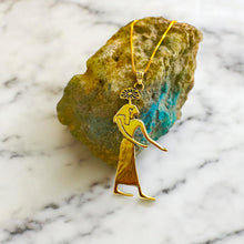 Load image into Gallery viewer, Gold Goddess Seshet The Scribe Pendant Necklace