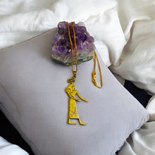Load image into Gallery viewer, Gold Goddess Seshet The Scribe Pendant Necklace