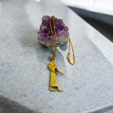 Load image into Gallery viewer, Gold Goddess Seshet The Scribe Pendant Necklace