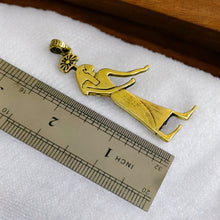 Load image into Gallery viewer, Gold Goddess Seshet The Scribe Pendant Necklace