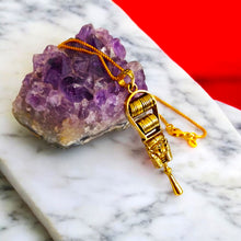 Load image into Gallery viewer, Hathor Sistrum Gold Pendant