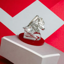 Load image into Gallery viewer, Silver God Sobek The Crocodile Adjustable Ring