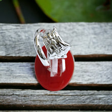 Load image into Gallery viewer, Silver God Thoth The Scribe Adjustable Ring