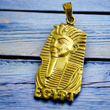 Load image into Gallery viewer, Pharaoh Mask Pendant, Egyptian Jewelry