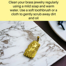 Load image into Gallery viewer, Pharaoh Mask Pendant, Egyptian Jewelry