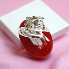 Load image into Gallery viewer, Silver Goddess Wadjet Adjustable Ring